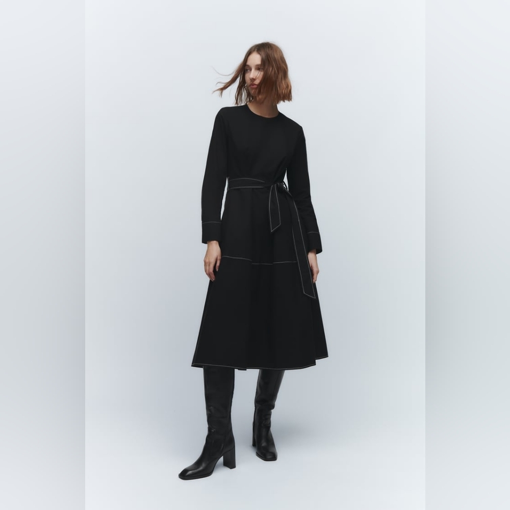 Zara The Ula Dress in black cotton
